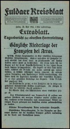Ausgabe vom Montag, den 31. Mai 1915.