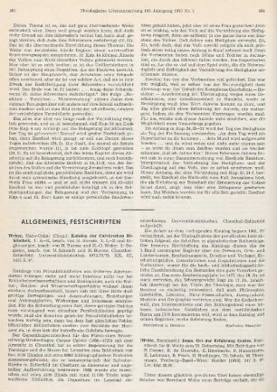 483-484 [Rezension] Katalog der Calvoerschen Bibliothek