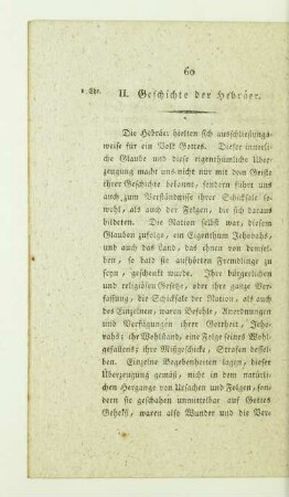 II. Geschichte der Hebraeer
