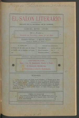 1898,1,4: año 1, número 4 (30 de abril de 1898)