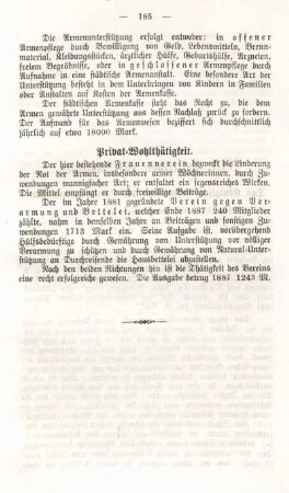 Privat-Wohlthätigkeit.