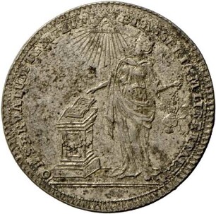 Medaille von Peter Paul Werner auf das 100-jährige Jubiläum des Westfälischen Friedens, 1748