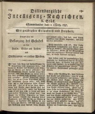 X.Stück. Sonnabends: den 11. Merz 1797.