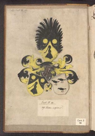Wappenmalerei: Allianzwappen Sebald Schreyer – Margarethe Kammermeister
