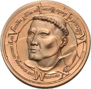 Medaille von Victor Huster auf Jan Hus und Martin Luther