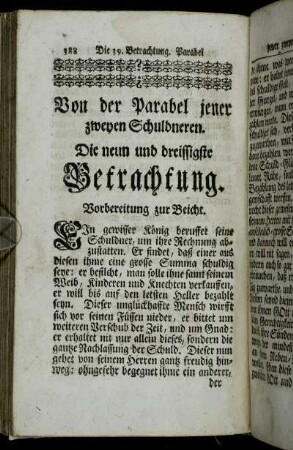 Die neun und dreissigste Betrachtung. - Die viertzigste Betrachtung.