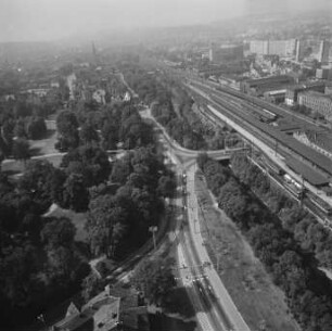 Hauptbahnhof von Erfurt : Blickrichtung Westen