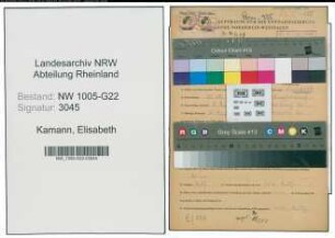 Entnazifizierung Elisabeth Kamann , geb. 30.11.1914 (Haendlerin)
