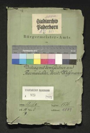 Retablissement auf dem Ükern: Vertrag mit dem Gärtner und Turmwächter Moritz Wiesemann
