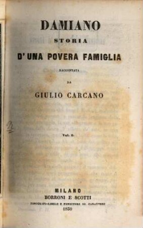 Damiano : Storia d'una povera famiglia, 2