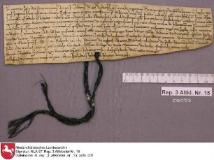 1236, Januar 24 Bischof Lüder von Verden schenkt dem Alten Kloster [zu Buxtehude] den Zehnten zu Abenhuesen und Diderstorpe Druck: Pratje, Ungedruckte Verden'sche Urkunden 3 S. 167 Nr. 3; Mindermann, UB Verden 1 Nr. 345