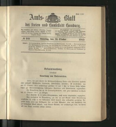 No. 235, 26. Oktober 1915