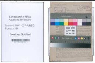 Entnazifizierung Gottfried Boecken , geb. 00.00.0000 ()