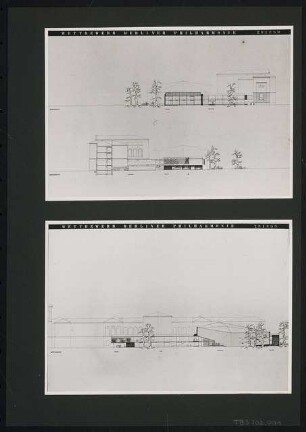 Philharmonie, Berlin-Wilmersdorf: Ansicht, Süden, Norden, Westen