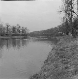 Grimma, Fußgängerbrücke, Hängebrücke, erb. 1924