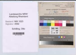 Entnazifizierung Otto Schilling , geb. 01.04.1891 (Lehrer)