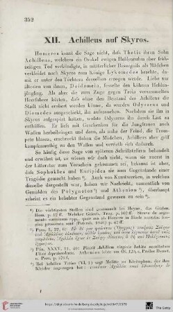 XII. Achilleus auf Skyros