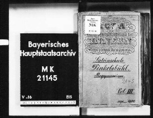Dinkelsbühl. Progymnasium. Im allgemeinen.