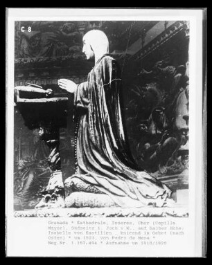 Isabella von Kastilien kniend im Gebet