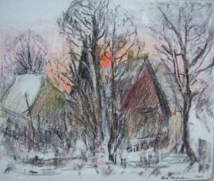 Häuser im Winter