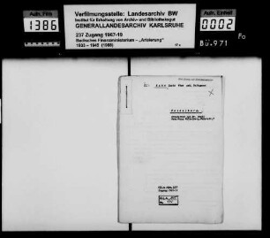 Kuhn, Lucie geb. Seligmann, Witwe des Fabrikanten Eugen Kuhn in Heidelberg Käufer: Badischer Landesfiskus Lagerbuch-Nr. 56621 Heidelberg
