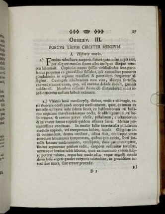 Observ. III. Foetus Truim Circiter Mensium.
