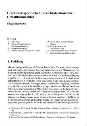 567-582, Geschlechtsspezifische Unterschiede hinsichtlich Gewaltkriminalität