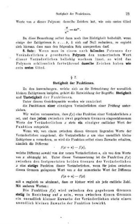 § 2. Stetigkeit der Funktionen.