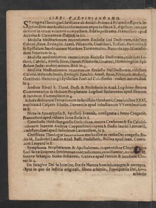 Libri Calvinianorum.