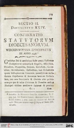 Sectio II, Docvmentvm XXIV