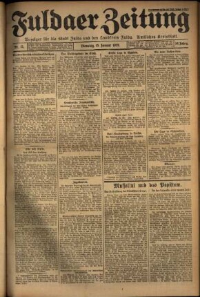 Ausgabe vom Dienstag, den 15. Januar 1929.
