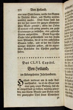 378, Das CLVI. Capitel. Von Holland, im siebenzehnten Jahrhunderte.