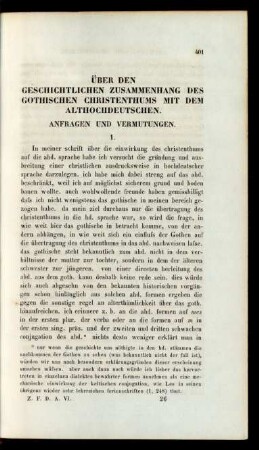 Über Den Geschichtlichen Zusammenhang Des Gothischen Christenthums Mit dem Althochdeutschen.