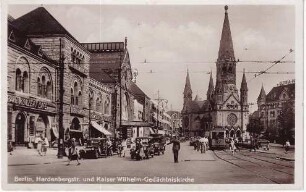 Berlin, Hardenbergstraße und Kaiser-Wilhelm-Gedächtniskirche