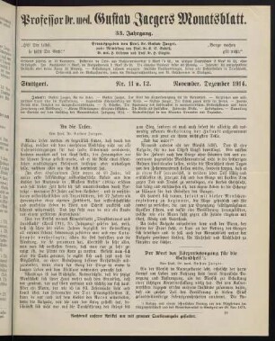 109-124, Nr. 11/12. November, Dezember 1914.