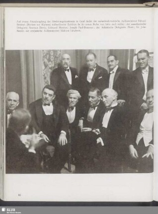 Auf einem Abendempfang der Abrüstungskonferenz in Genf findet der tschechoslowakische Außenminister Eduard Benesch aufmerksame Zuhörer