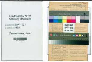 Entnazifizierung Josef Zimmermann , geb. 18.05.1904 (Schuhmacher)