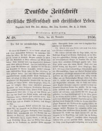 377-380 Der Tod der mittelalterlichen Päpste : Schluß