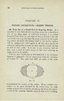 Chapter IV. Surface distributions. - Green's theorem.