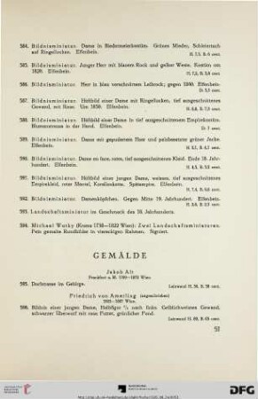 Gemälde (Nr. 595-627)
