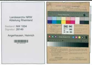 Entnazifizierung Heinrich Angerhausen , geb. 03.03.1915 (Baecker)