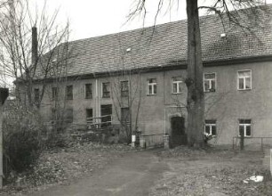Radeberg, Dresdner Straße 38. Ehemalige Stadtmühle (1701/1800). Wohnmühlengebäude