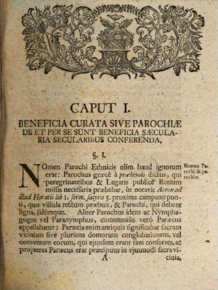 Dissertatio Inauguralis De Ecclesiarum Parochialium Sæcularitate, Earumque Unione Subjectiva Monasteriis Facta