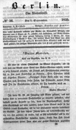 No. 36, 5. September 1835