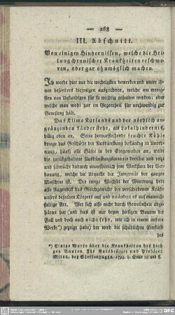 III. Abschnitt. Von einigen Hindernissen, welche die Heilung chronischer Krankheiten erschweren, oder gar ohnmöglich machen