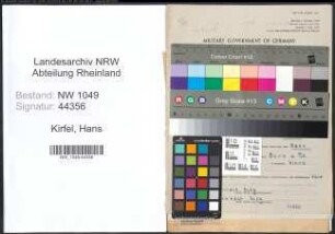 Entnazifizierung Hans Kirfel , geb. 03.04.1902 (Lehrer)