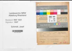 Entnazifizierung Josef Schmidt , geb. 05.06.1905 (Buchhalter)