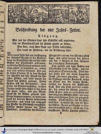 Beschreibung der vier Jahrs-Zeiten.