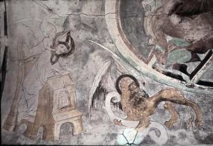 Christus in der Mandorla umgeben von den Kirchenvätern und den Evangelistensymbolen