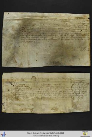 [Lose beiliegend] Brief an den Bürgermeister und den Rat von Freiburg; Datum: ein Werktag nach Cantate 1414.